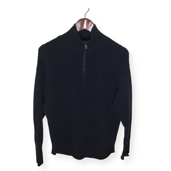 Aerie Offline Oversized Black Ribbed Pullover Size Small. - Picture 1 of 9